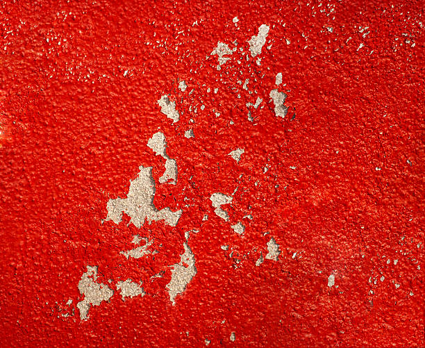 istock Background of cracked red paint 485812338