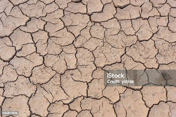Crack Soil On Dry Season Stock Photo - Download Image Now - 2015, Accidents and Disasters, Arid Climate
