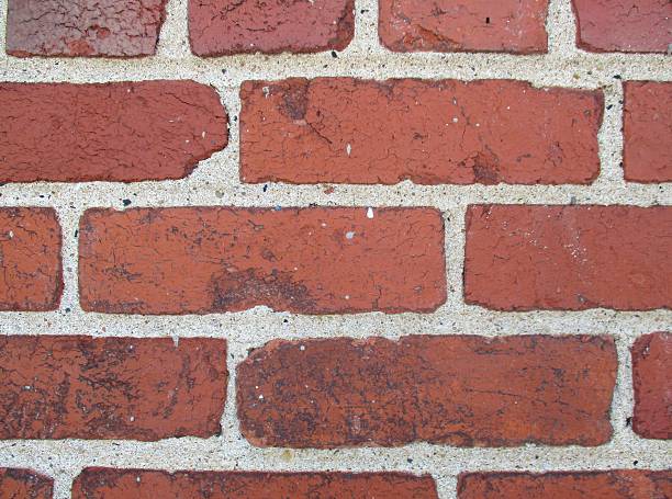 Close-Up of an Old Brick Wall stock photo