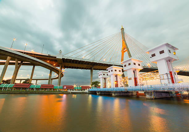 istock Bhumiphol bridge and flood way 485818286