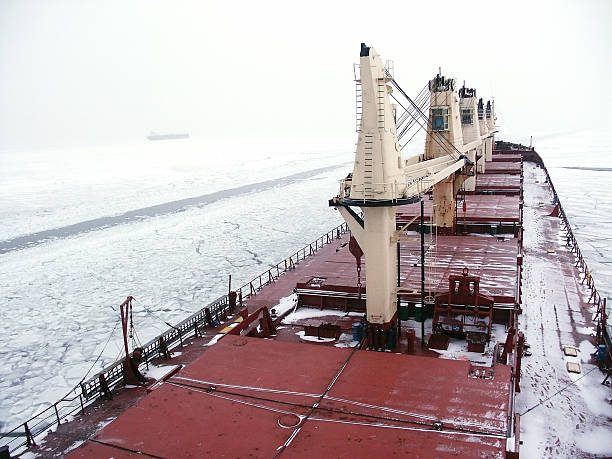 istock Ship on the Frosted Sea 485821044