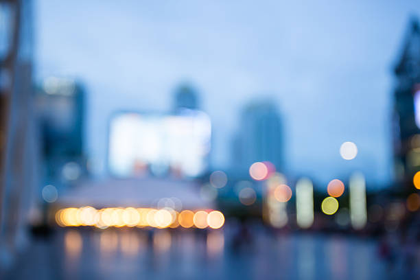 istock Blurred night view of city in the night 485821802
