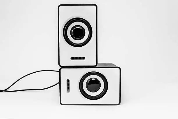 Audio Speakers Isolated on White Background