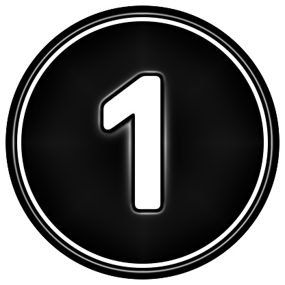 Black number icon