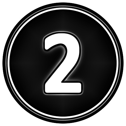 Black number icon