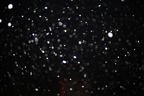 istock Abstract black white snow texture on black background for overlay 485833704