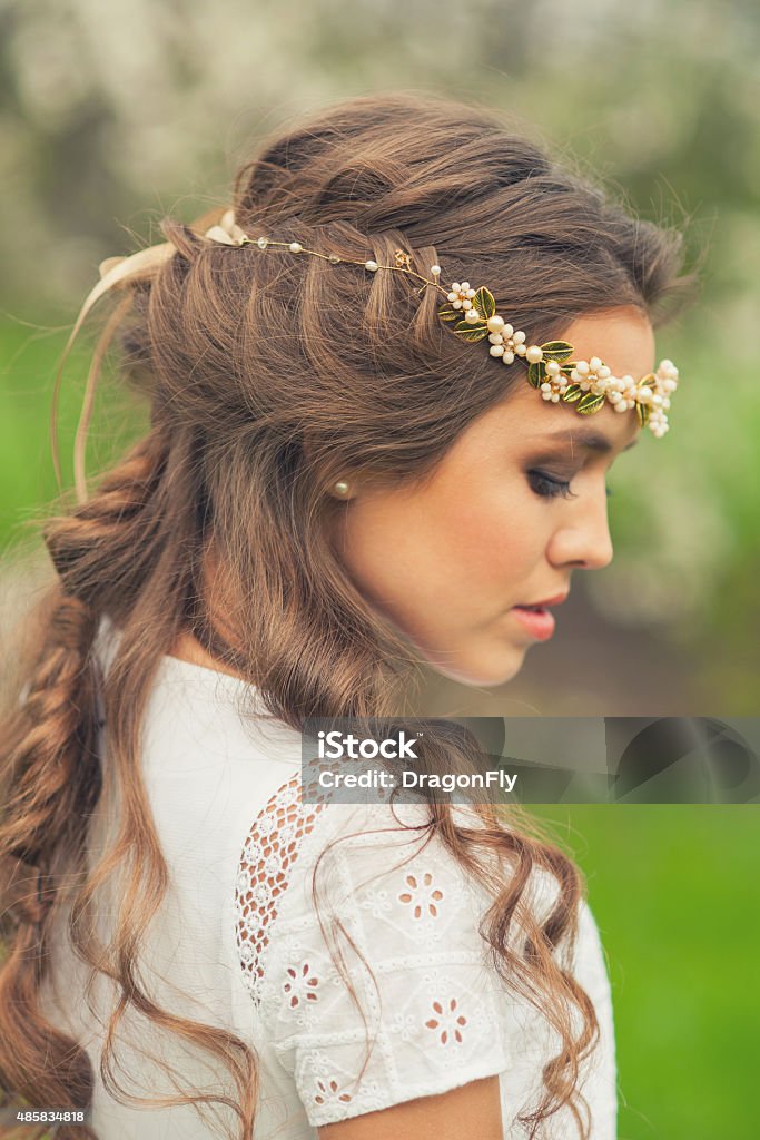 Nice Girl Spring Beautiful Spring Girl Stock Photo - Download Image Now - Braided Hair ...