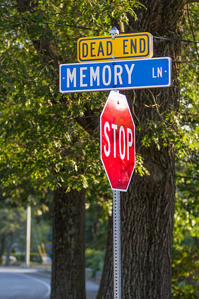 istock Memory Lane Dead End Street Sign 485846222