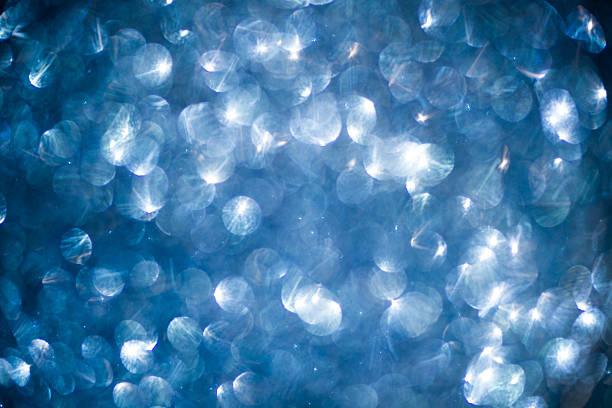 istock Elegant blue abstract background with bokeh defocused lights 485847930