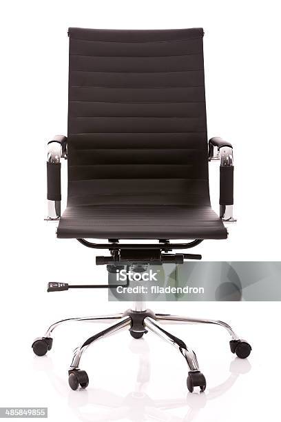 Executive Leather Chair On White Background Stock Photo - Download Image Now - Chair, Cut Out, Modern