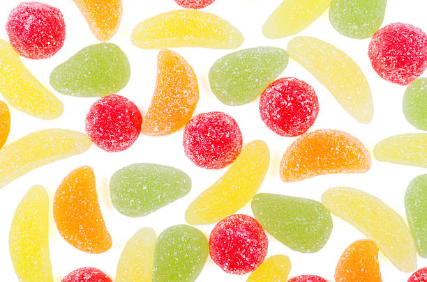 istock Pieces of marmalade isolated 485851141