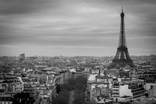 A view of the Eiffel Tower from Montparnasse Tower.