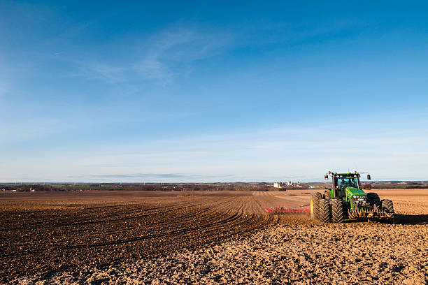 Modern farming in the south of Sweden stock photo