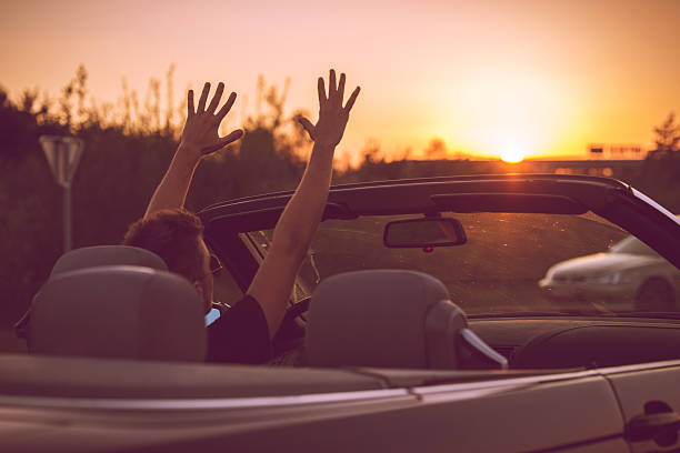istock Happy man looking at the sunset, 485854338