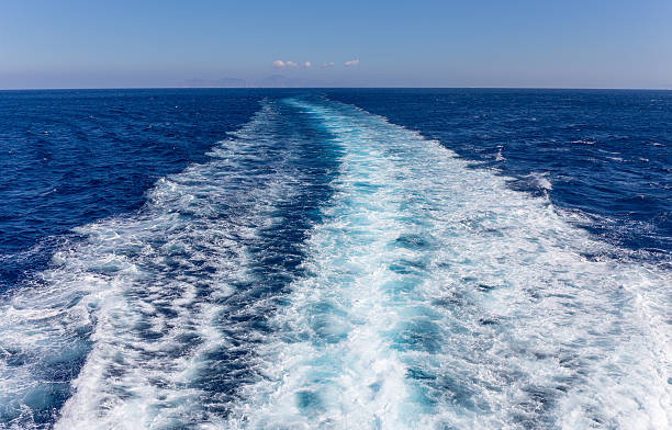 istock Wake in the ocean made by cruise ship 485855054
