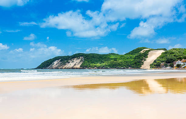 ponta negra dunes beach in natal city,  brazil - natal stok fotoğraflar ve resimler