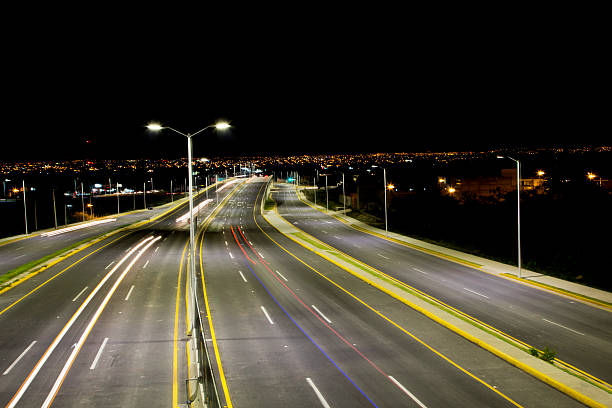 istock Street lights at night. 485855864