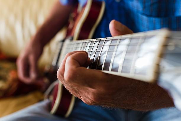 istock close-up of someone playing the guitar 485856232