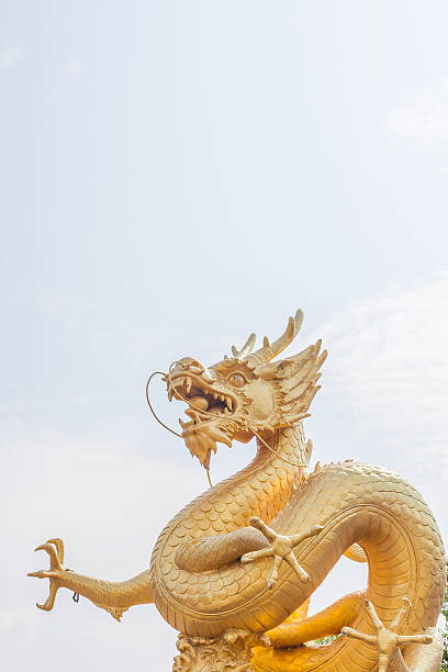 istock Golden dragon statue at Phuket , Thailand 485856398