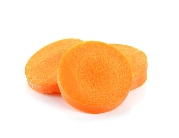 istock Slice with carrot isolated on the white background 485856642