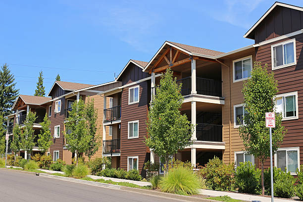 istock New apartment complex in suburban neighborhood 485857090