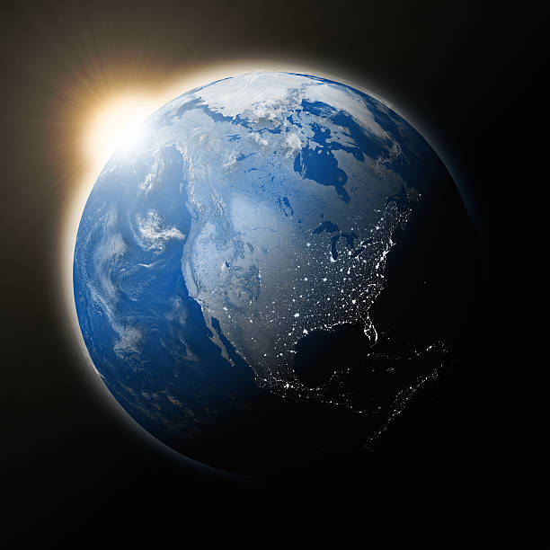 istock Sun over North America on planet Earth 485857123