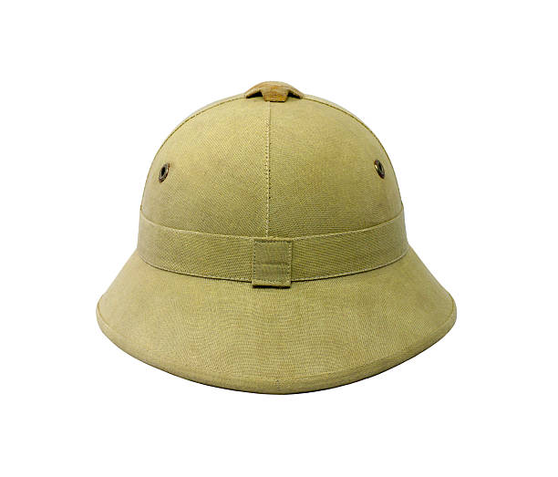 istock Brown vintage hat on white background. 485857273