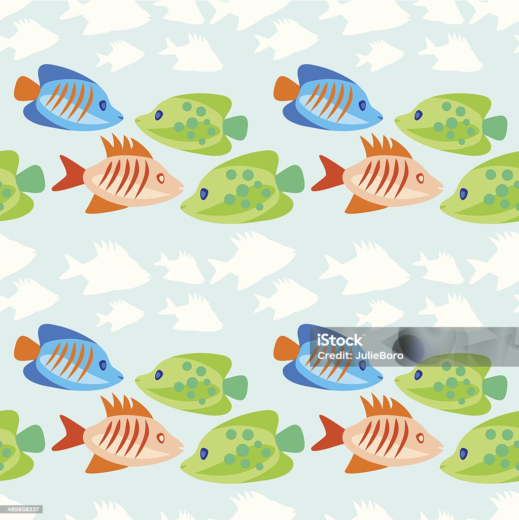 Fish Pattern Colored Colored Fish Seamless Pattern Stock Illustration - Download Image Now ...