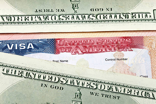 istock The American visa and US dollars 485859570
