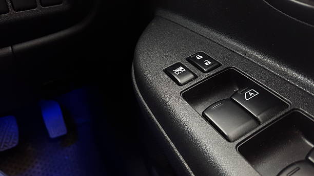 istock signal switch. Car interior detail. 485861350