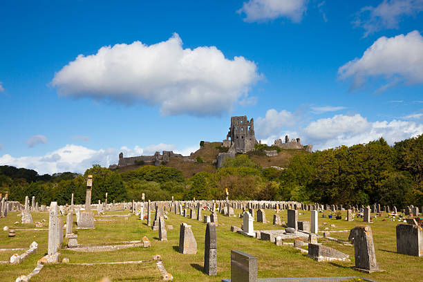 istock Ruins of Corfe Castle, Dorset, England 485862911
