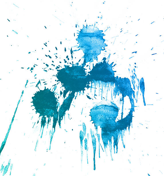 istock Watercolor splashes on the white. 485864137