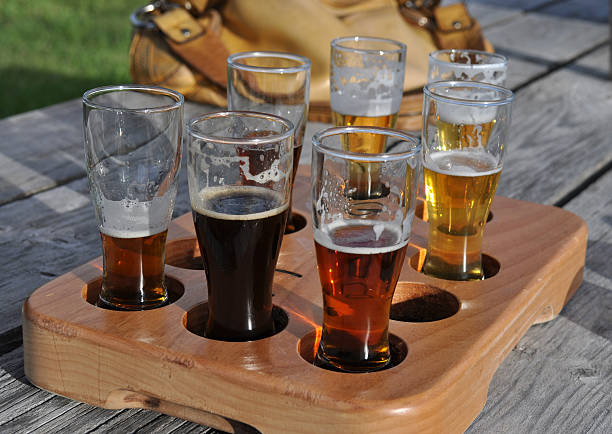 Craft Beer Tasters stock photo