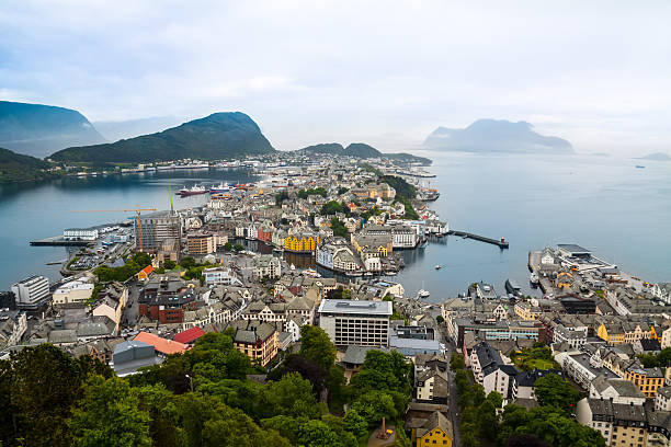 istock view of Alesund , Norway. 485864305