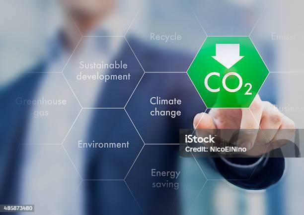 Ridurre Le Emissioni Di Gas Serra Per I Cambiamenti Climatici E Sustainabl - Fotografie stock e altre immagini di Gas serra