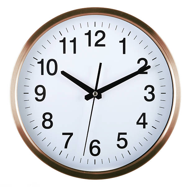istock Wall clock isolated on white. Ten past ten. 485878098