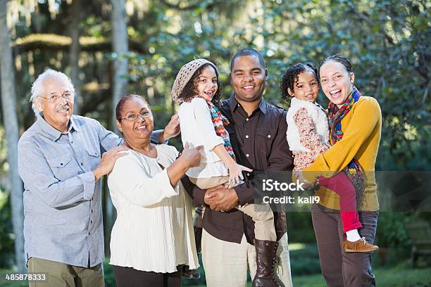 Three Generation Hispanic Family Outdoors Stock Photo - Download Image Now - Family, Large, Latin American and Hispanic Ethnicity