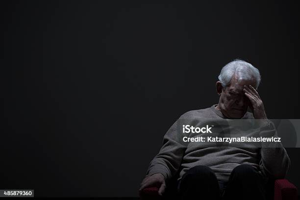 Despairing Senior Man Stock Photo - Download Image Now - Senior Adult, Sadness, Depression - Sadness
