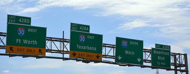 Cities boundary sign indicating the city line on a highway, State of São Paulo, Brazil.