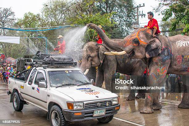 Songkran Festival Or Water Festival Stock Photo - Download Image Now - Adult, Aiming, Asia