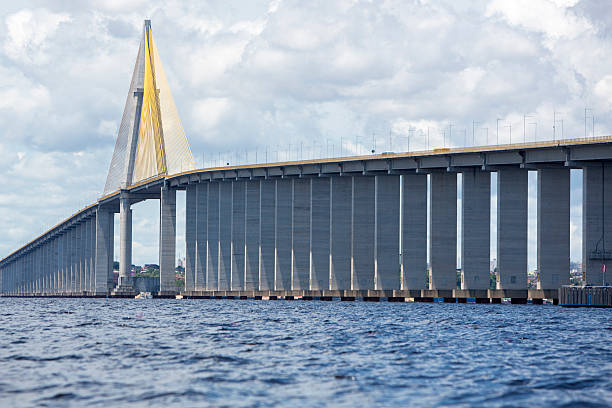 istock The Manaus Iranduba Bridge over the Amazon River, Brazil 485880608