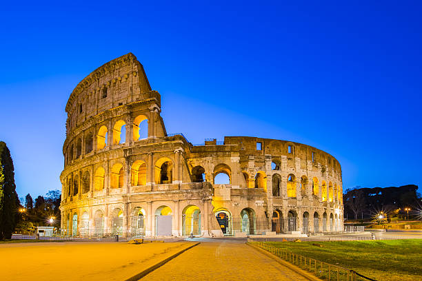 istock Twilight of Colosseum in Rome 485881006