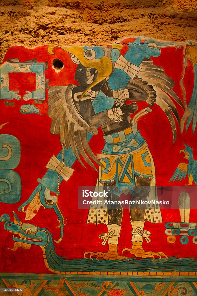 Ancient Storytelling Mexican Image Ancient Mexican Image Mayan Stock Photo