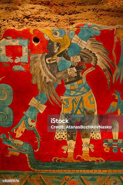 Ancient Storytelling Mexican Image Stock Photo - Download Image Now - Mayan, Mexico, Museum