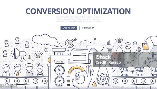 Conversion Optimization Doodle Concept Stock Illustration - Download Image Now - Conversion - Sport, Change, Improvement