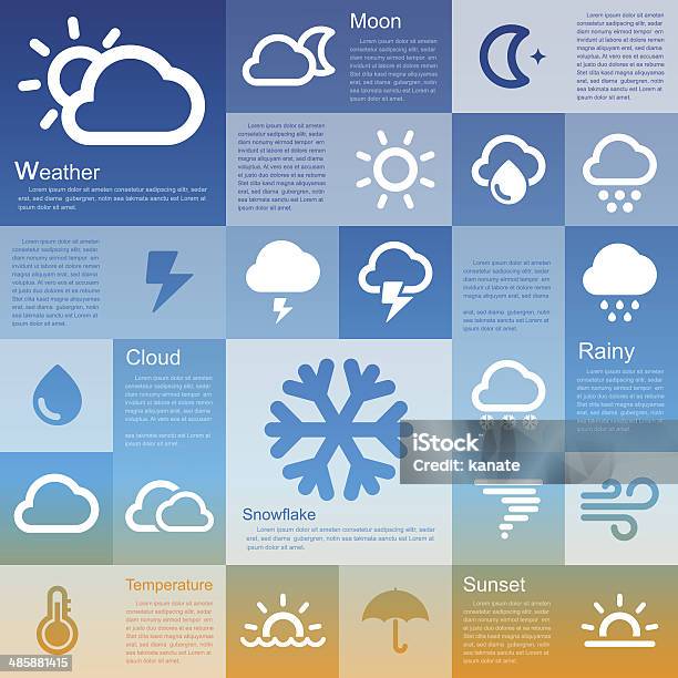 Retina Weather Icon Set Stock Illustration - Download Image Now - Abstract, Clear Sky, Climate