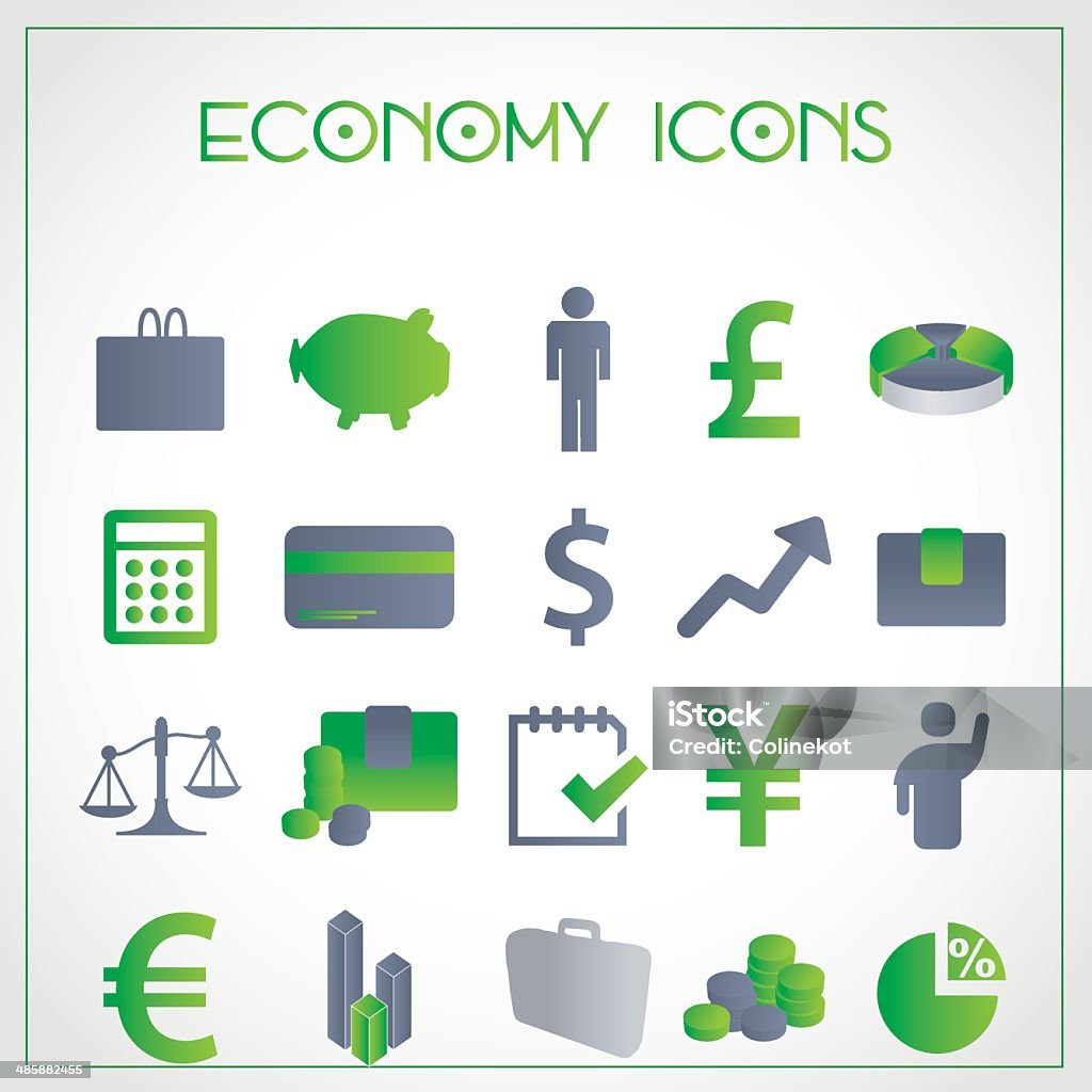 Iconos de economía - arte vectorial de Adulto libre de derechos