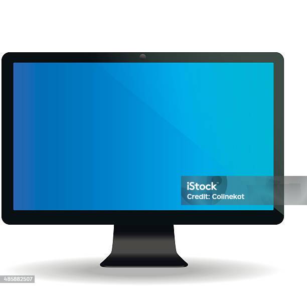 Ilustración de Monitor Lcd De 42 Pulgadas y más Vectores Libres de Derechos de Azul - Azul, Habilidad - Capacidad, Herramientas profesionales