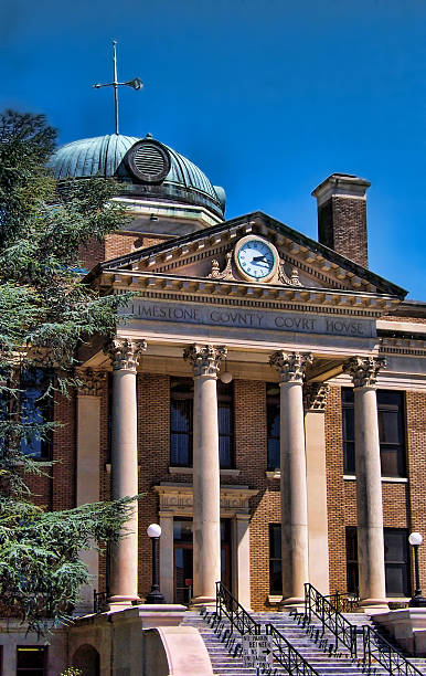 Historical Limestone County Courthouse This is the historical circa 1919 Limestone County Alabama Courthouse in downtown Athens USA.  1910 1919 photos stock pictures, royalty-free photos & images