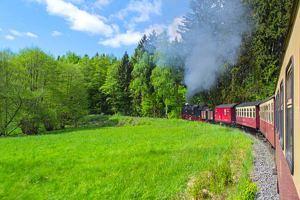 This traditional steam locomotive is quite a touristical attraction every year in one of the most beautiful areas in germany, the Harz. A region full of nature, mountains, lakes and so on.